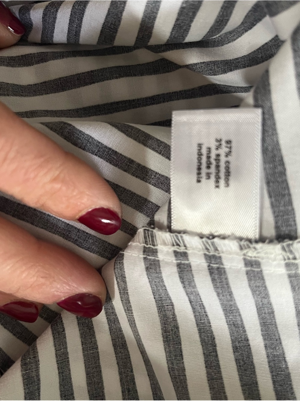 Lane Bryant Black & White Striped Shirt Midi Dress with Waist Tie - Picture 9 of 9